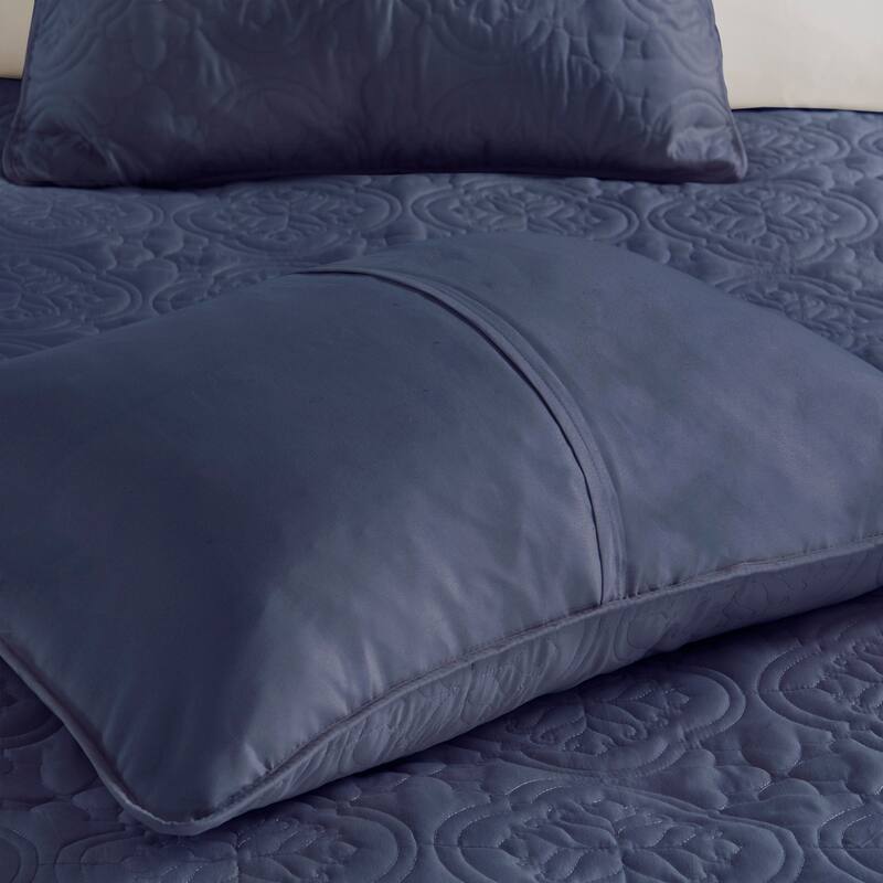 510 Design Hayley Oversized Solid Texture 3 Piece Reversible Bedspread Set