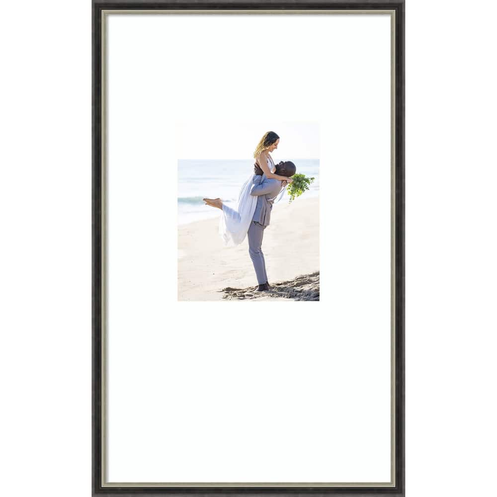 Theo Black Silver Narrow Framed Picture Frame, Photo Frame