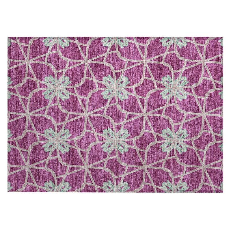 Machine Washable Indoor/ Outdoor Chantille Contempoary Whimsy Rug