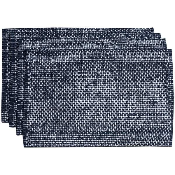 slide 2 of 4, Sweet Home Collection Two Tone Cotton Woven 13x19 Placemats (Set of 2, 4, or 6) Set of 4 - Navy
