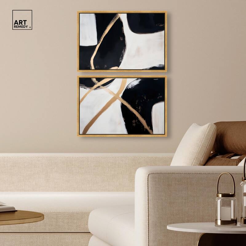 Rhythm of Contrast Canvas Set of 2 by Art Remedy