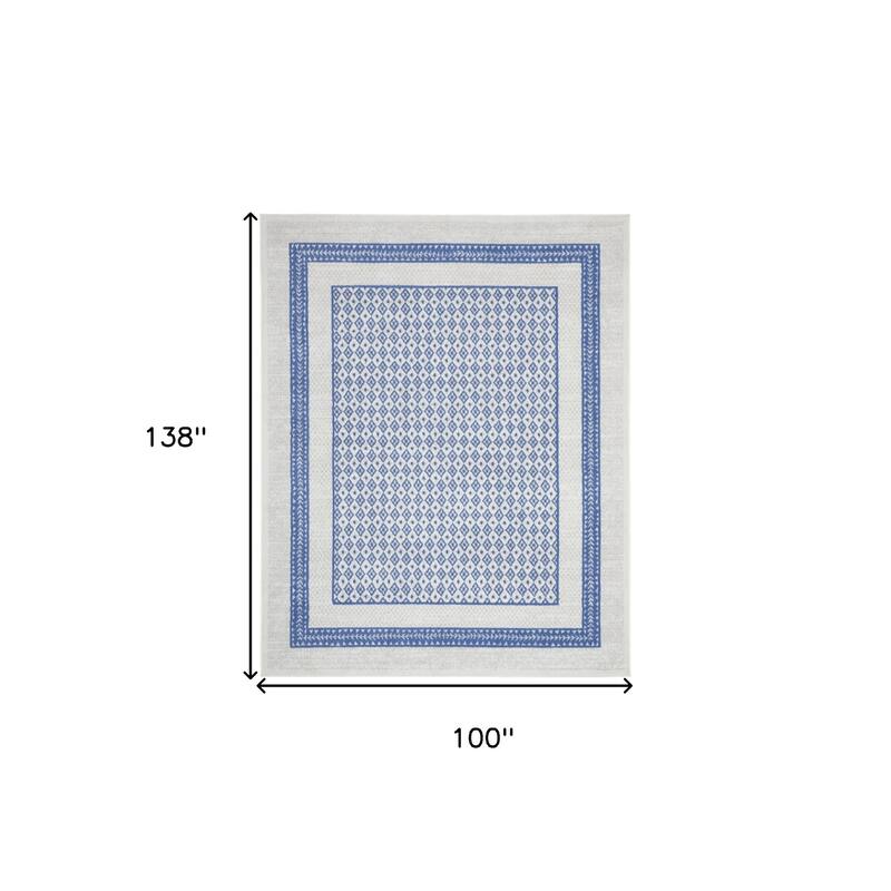 Power Loomed Distressed Geometric Modern Non Skid Stain Resistant Area Rug - 138' X '100' X '0.39