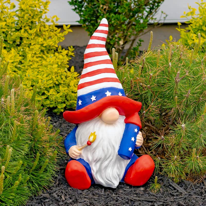 Magnesium Garden Gnome Holding Firework Rocket