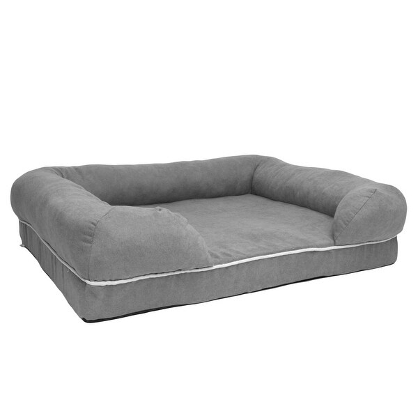gray dog sofa