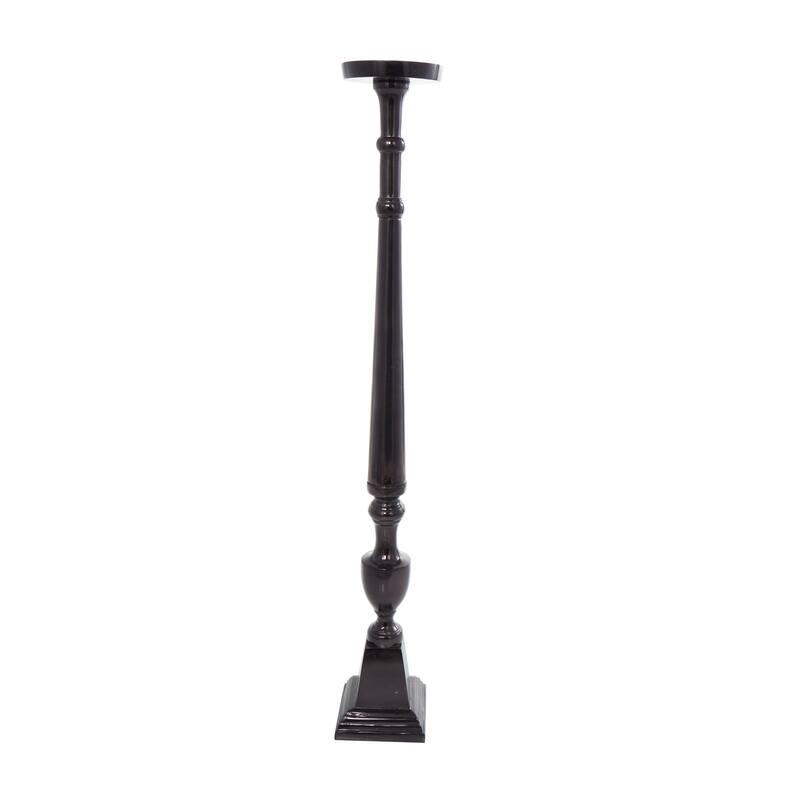 Aluminum Metal Tall Floor Candle Holder - Set of 2 Gold or Black - Roche River Decor