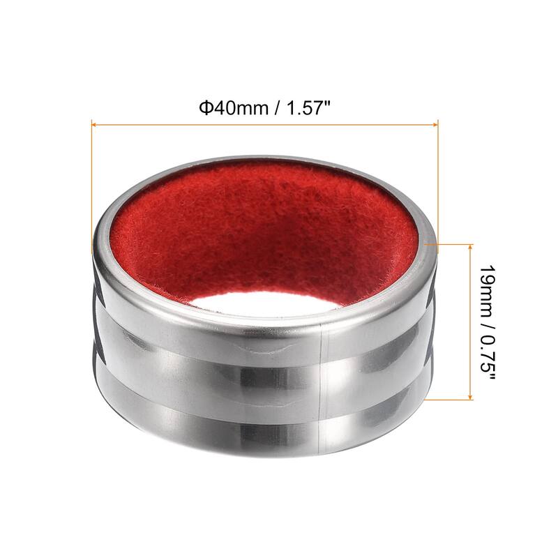 Wine Bottle Collars, Stainless Steel for Bar and Home - Red Silver - 4Pcs