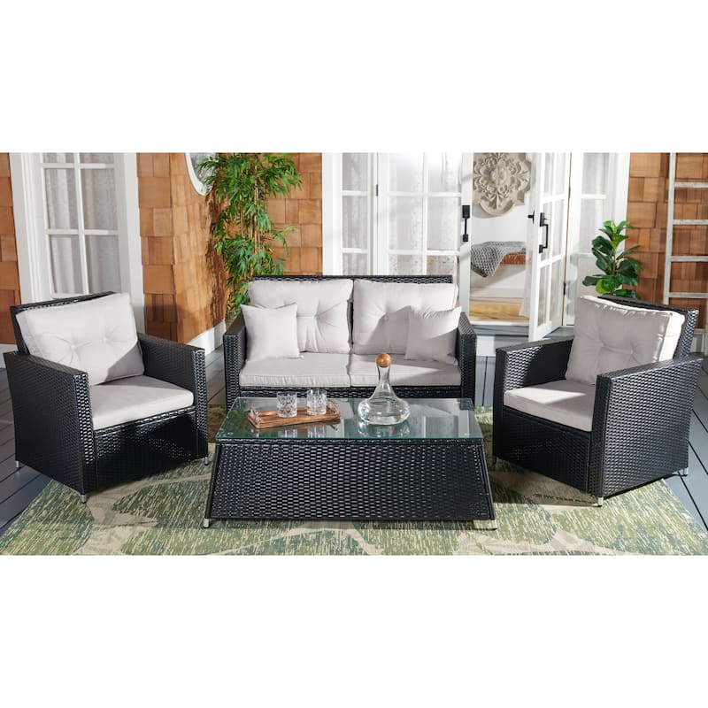 SAFAVIEH Outdoor Living Lorma 4-Piece Patio Set.