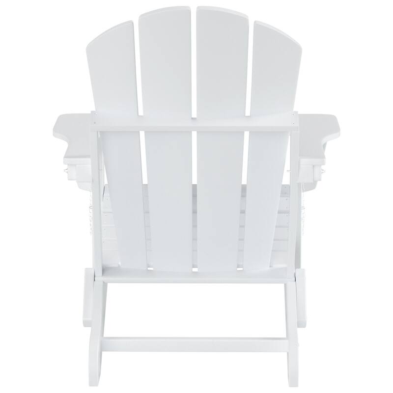 Polytrends Laguna Hdpe All Weather Outdoor Patio Foldable Adirondack Chairs With Ottomans (5-Piece Set)