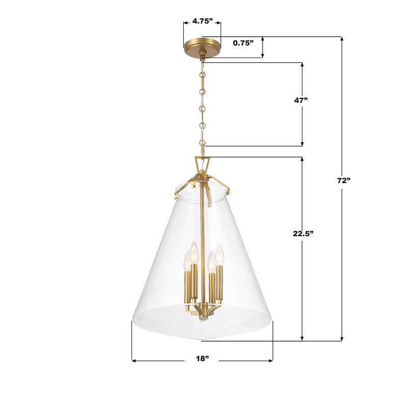 Crystorama Lighting Group VSS-7018 Voss 4 Light 18" Wide Taper Candle