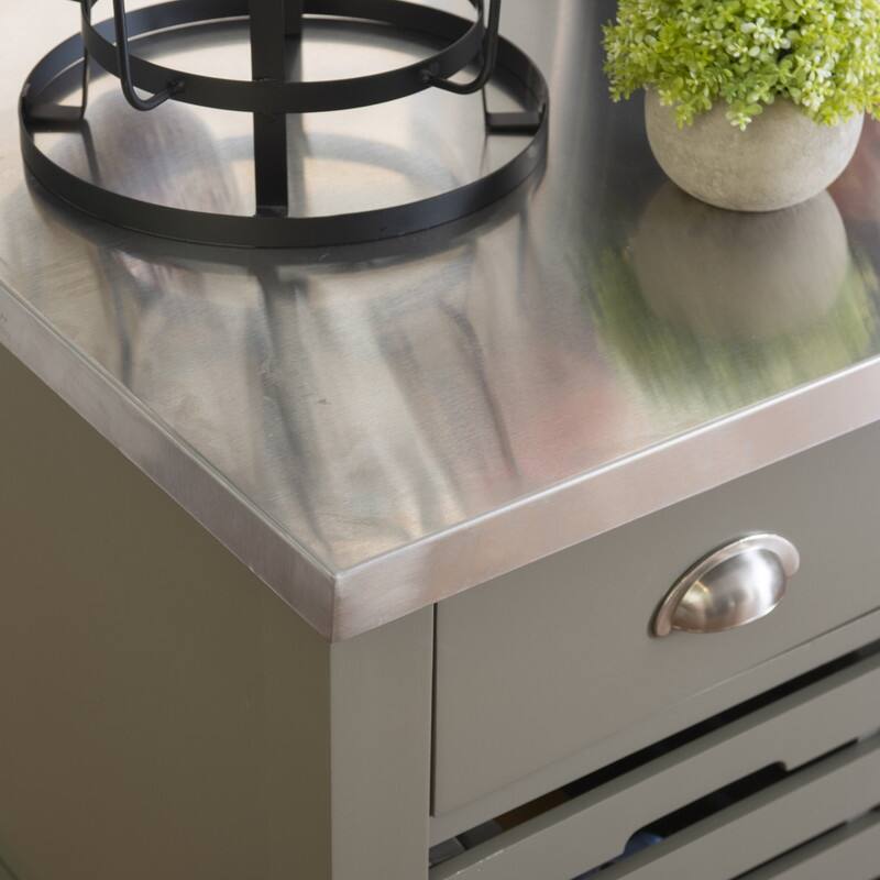 Eileen Rolling Kitchen Cart with Storage