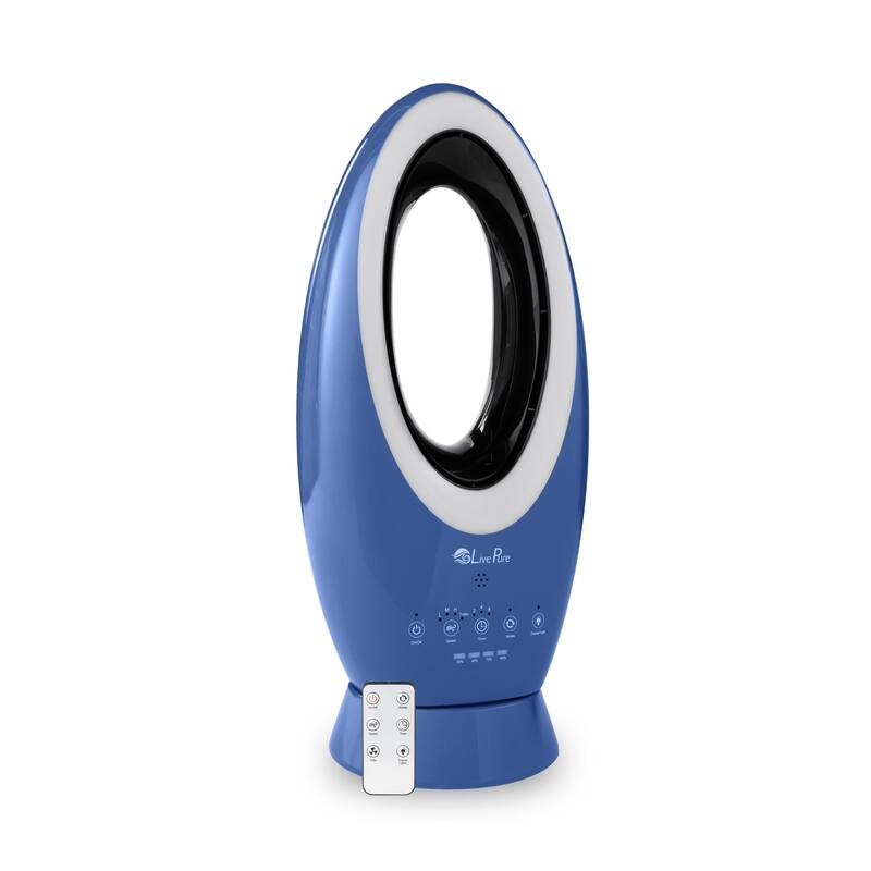 LivePure Bladeless Indoor/Outdoor Rechargeable Fan - Denim Blue