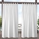 preview thumbnail 15 of 21, ATI Home Indoor/Outdoor Solid Cabana Tab Top Curtain Panel Pair 54X120 - White