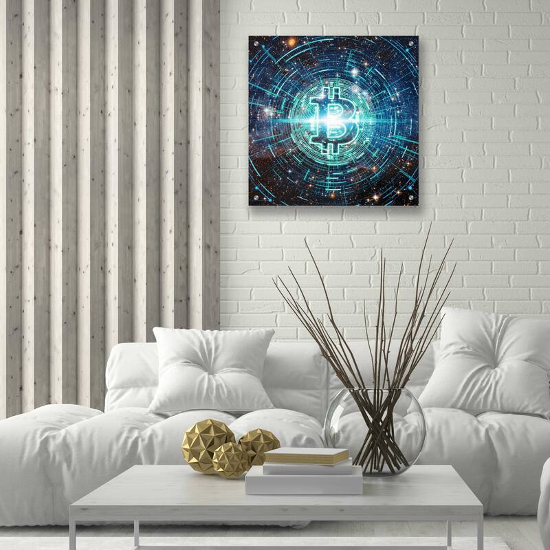 Epic Art 'Cyber Bitcoin', Acrylic Glass Wall Art