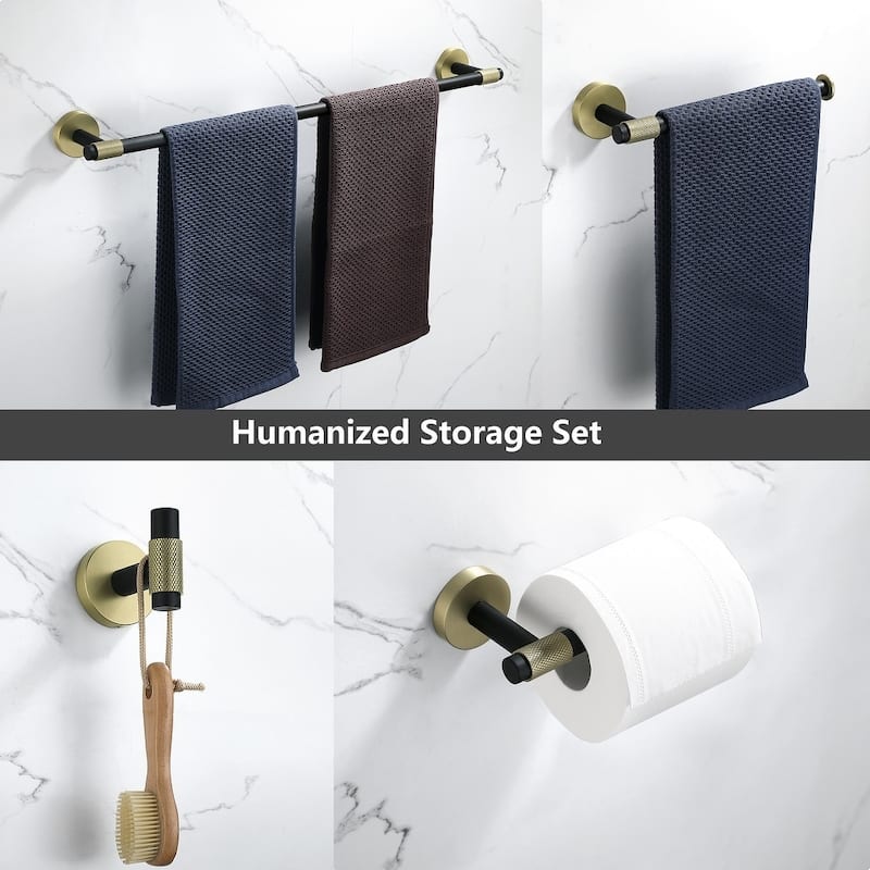 Modern Bath Hardware Set Towel Holder Set in Stainless Steel