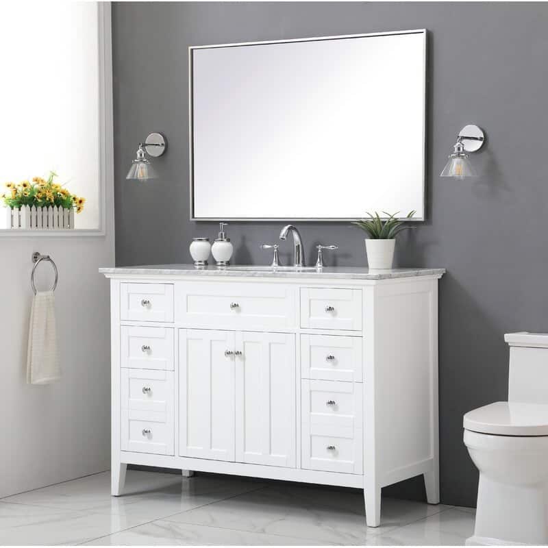 48" Single Bathrrom Vanity - Painted - White