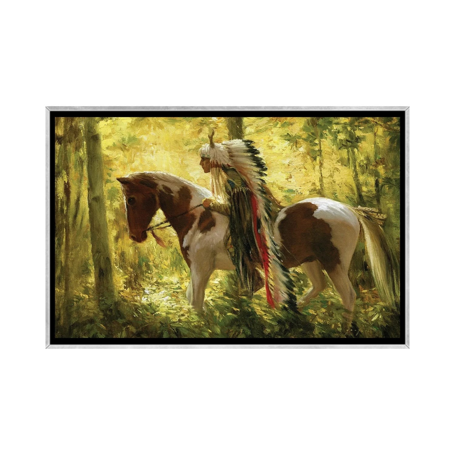 iCanvas "Warhorse" by David Joaquin Framed