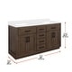 preview thumbnail 5 of 15, OVE Decors Bailey 60 in. Double sink Bathroom Vanity in Almond Latte with Power Bar