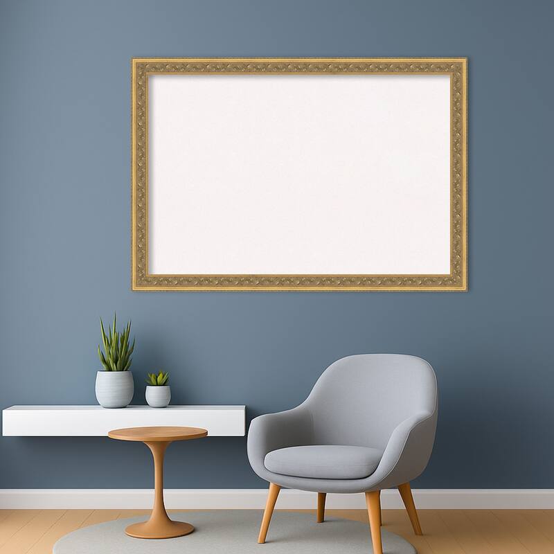 Carter Dark Gold Wood Framed Cork Board - Bulletin Board, Organization Board, Pin Board