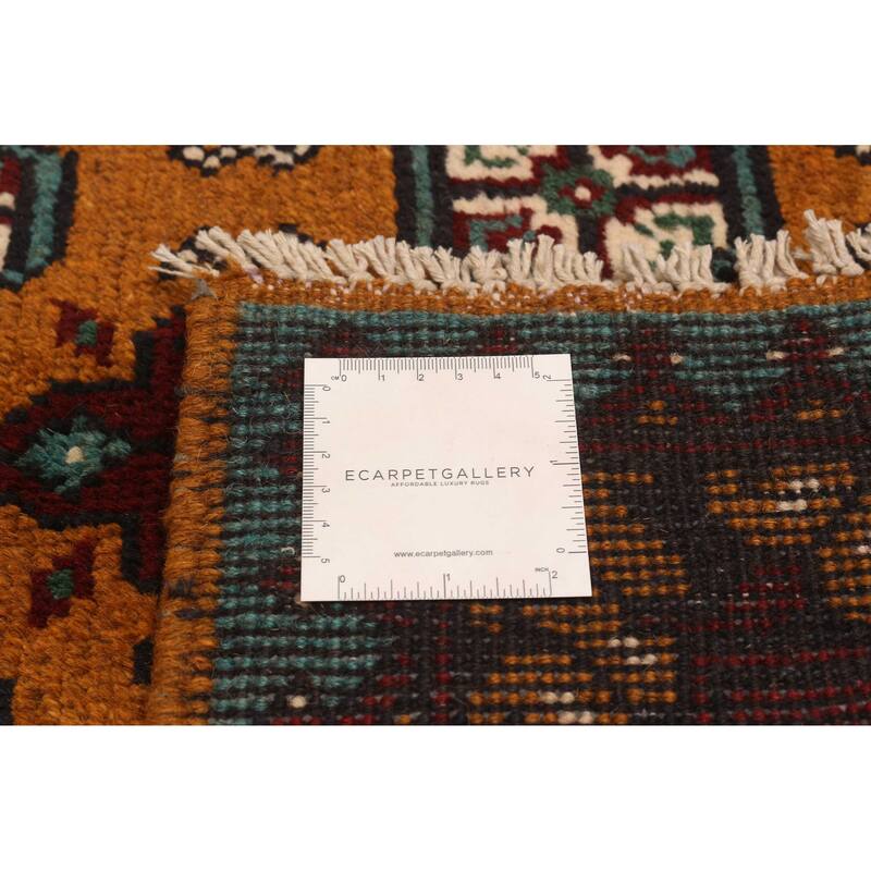 ECARPETGALLERY Hand-knotted Uzbek Kargahi Brown Wool Rug - 4'0 x 6'0