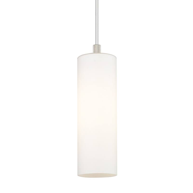 Innovations Lighting 434-1P-13-4 Crown Point Pendant Crown Point 4" - Satin Nickel / Matte White