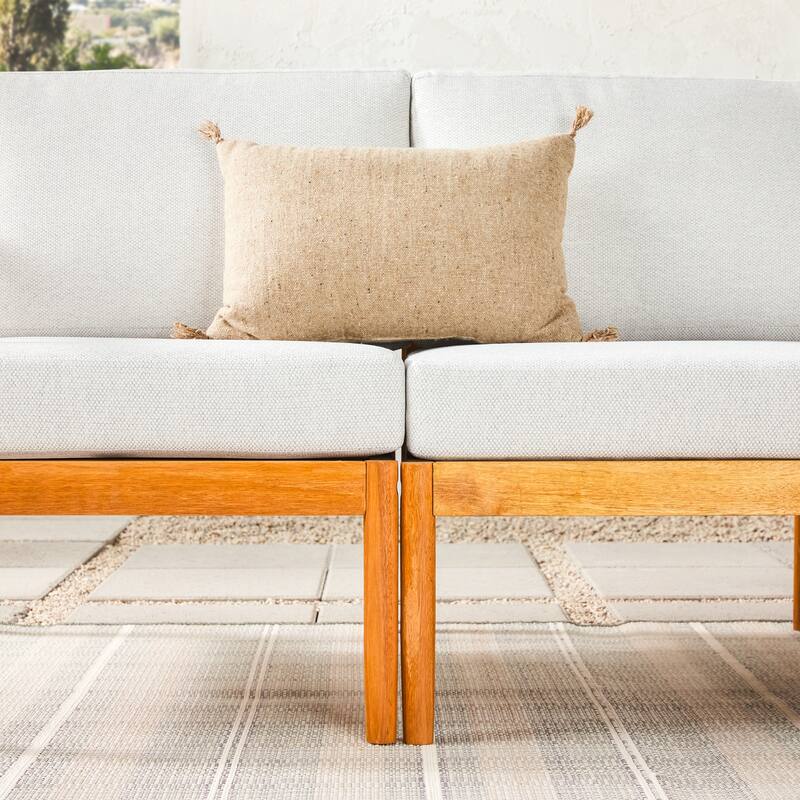 Walker Edison Solid Wood Spindle 5-Piece Sectional