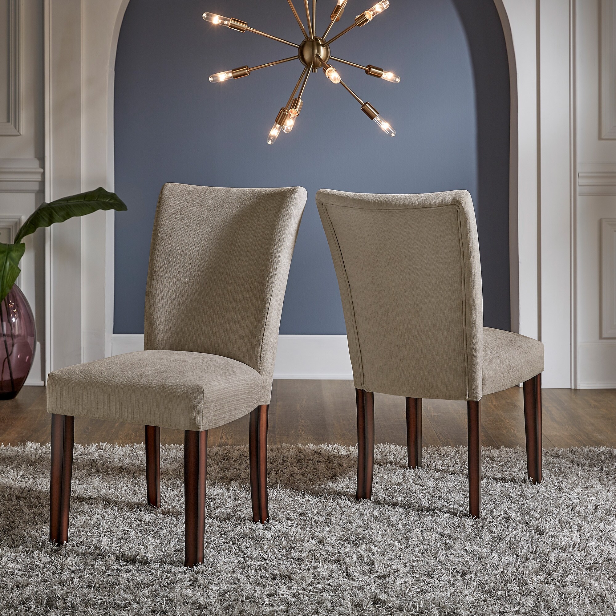Parson Classic Upholstered Dining Chair Set of 2 by iNSPIRE Q