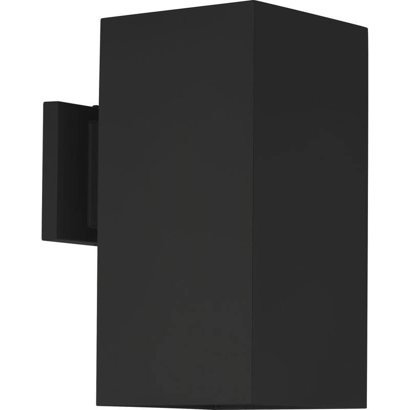 Square 6" Matte Black Aluminum Outdoor Wall Lantern Light - 14.960" x 11.810" x 9.060" - 14.960" x 11.810" x 9.060"