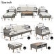 preview thumbnail 8 of 7, Outdoor Wicker 6-piece Sofa Set with Double Cushions