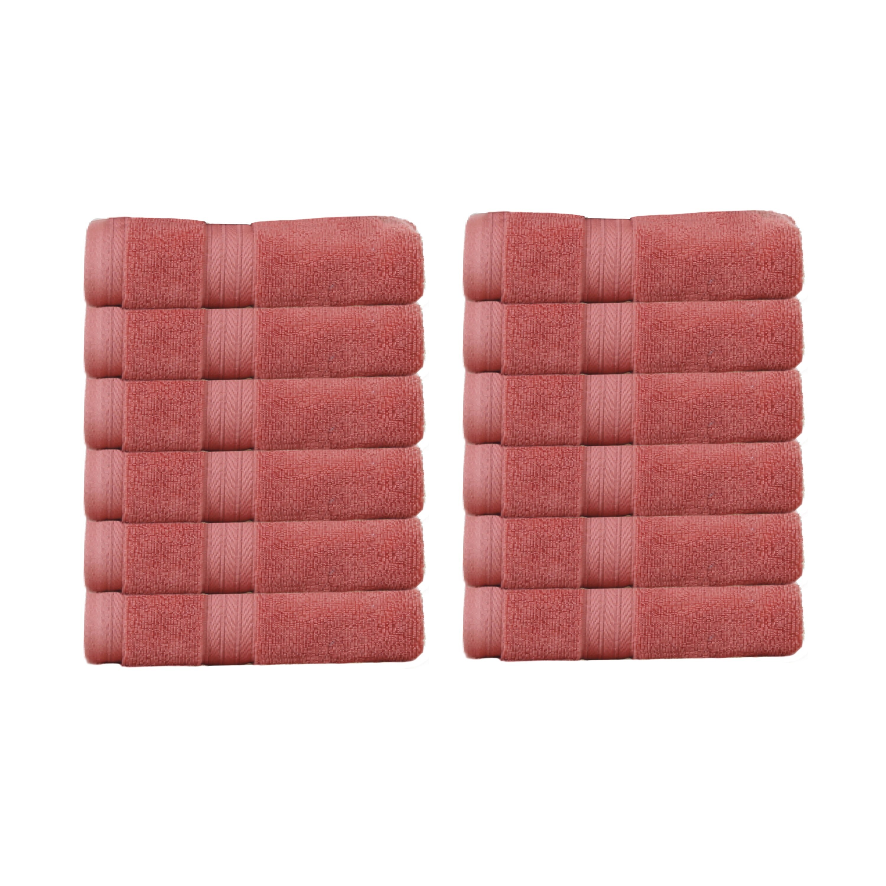 Home Weavers Elegance Essentials 550GSM Cotton Zero Twist Super Absorbent Wash Cloth Set of 12