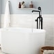 preview thumbnail 15 of 23, Rbrohant Industrial Style Freestanding Bathtub Faucet, High Flow Shower Floor Mounted Tub Faucets Matte Black
