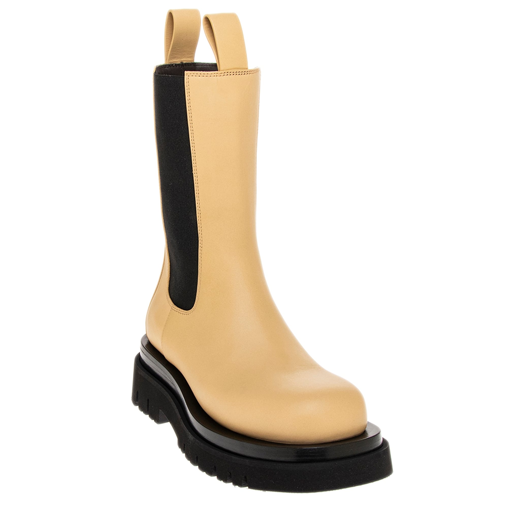 Bottega Venetta Lug Low Chelsea ブーツ　35 Lug leather ankle boots in black - Bottega Veneta | Mytheresa