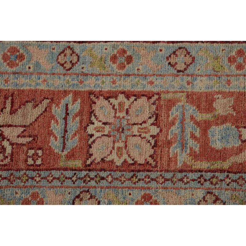 Vegetable Dye Heriz Serapi Oriental Rug Hand-Knotted Beige Wool Carpet - 10'1"x 12'8"