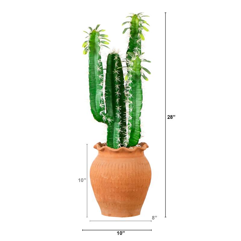 Cactus Artificial Plant with Planter - 2.25' - Green