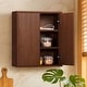 preview thumbnail 12 of 49, Teamson Home 22 in Wooden Bathroom Wall Cabinet, Wood Organizer for Bathroom, Kitchen, Laundry, Space Saving Furniture