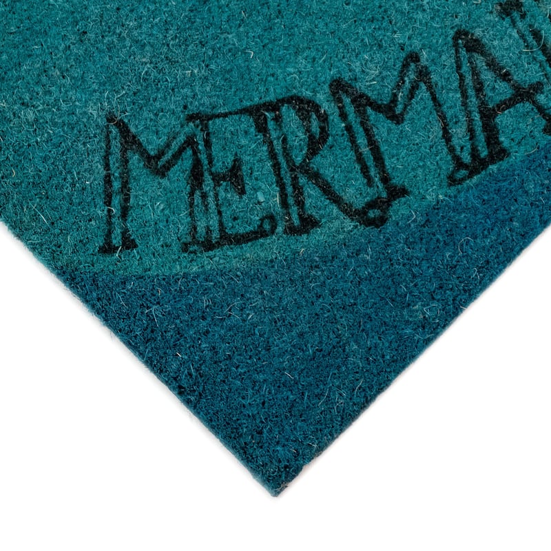 Liora Manne Natura Mermaids Welcome Outdoor Mat Ocean 24"x36"