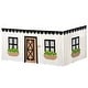 preview thumbnail 6 of 8, Max and Lily Cotton Underbed Farmhouse Curtain Black/White