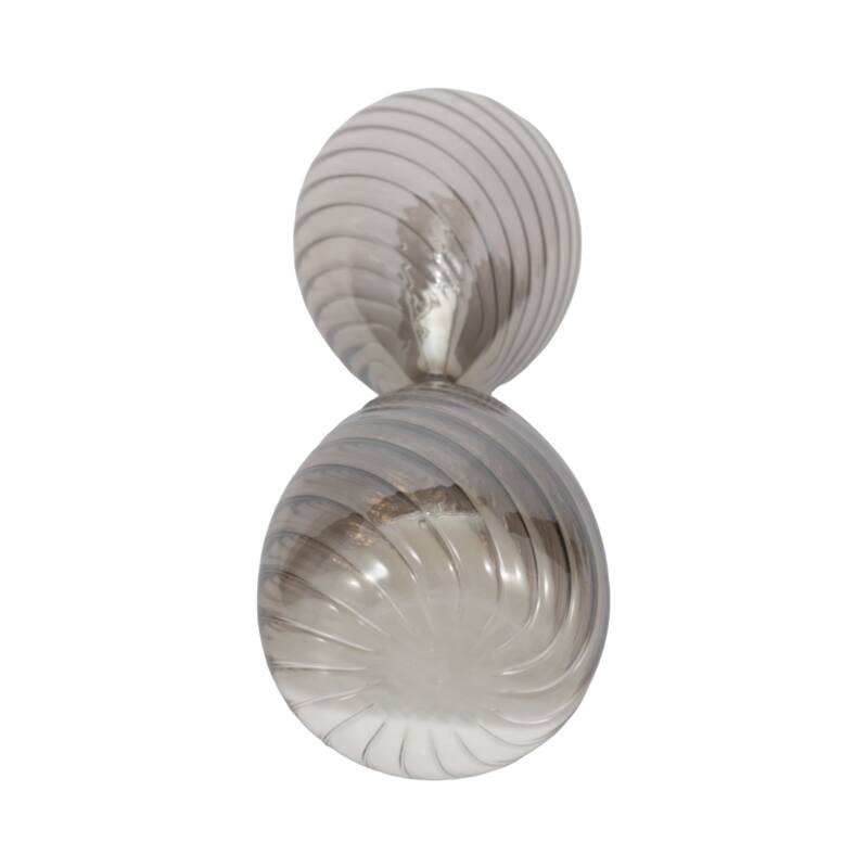 Modern Glass Hourglass Sculpture - Home Decor