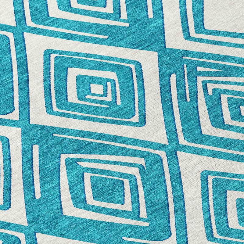 HomeRoots Geometric Transitional Rectangle Outdoor Rug