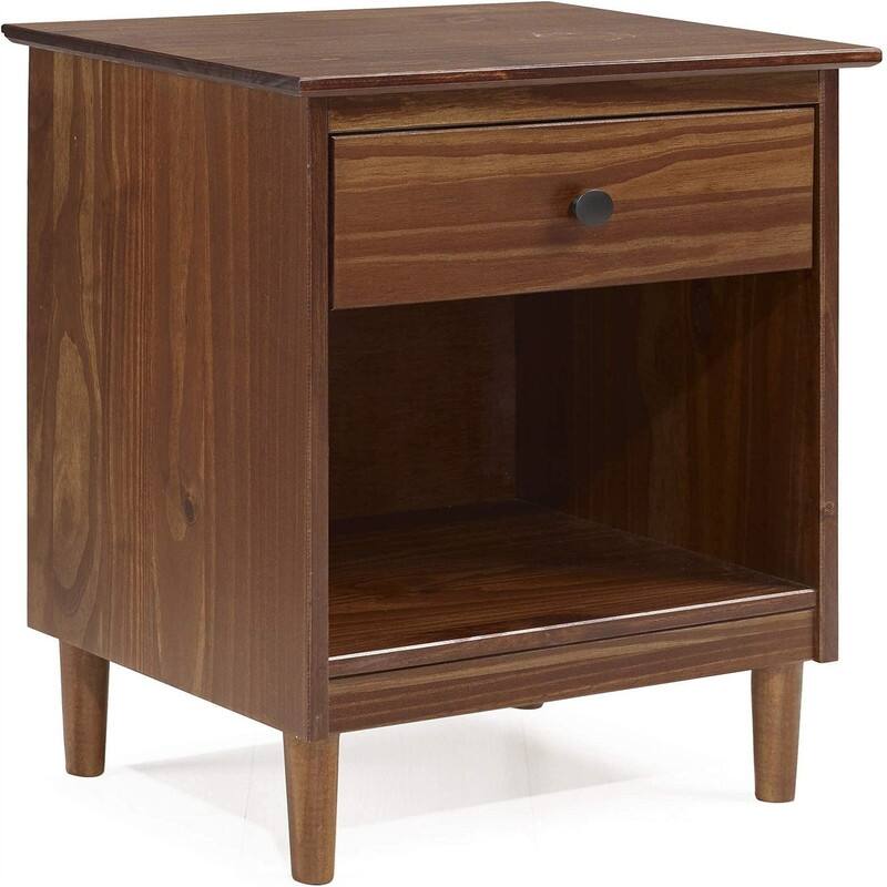 raditional Wood 1 Drawer Nightstand Side Table Bedroom Storage Drawer