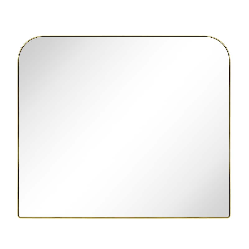 TEHOME Decole Arch Metal Wall Mirror - 34" x 40" - Brushed Gold