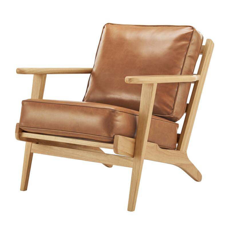 NPD Furniture Albert Solid Wood Frame Accent Chair
