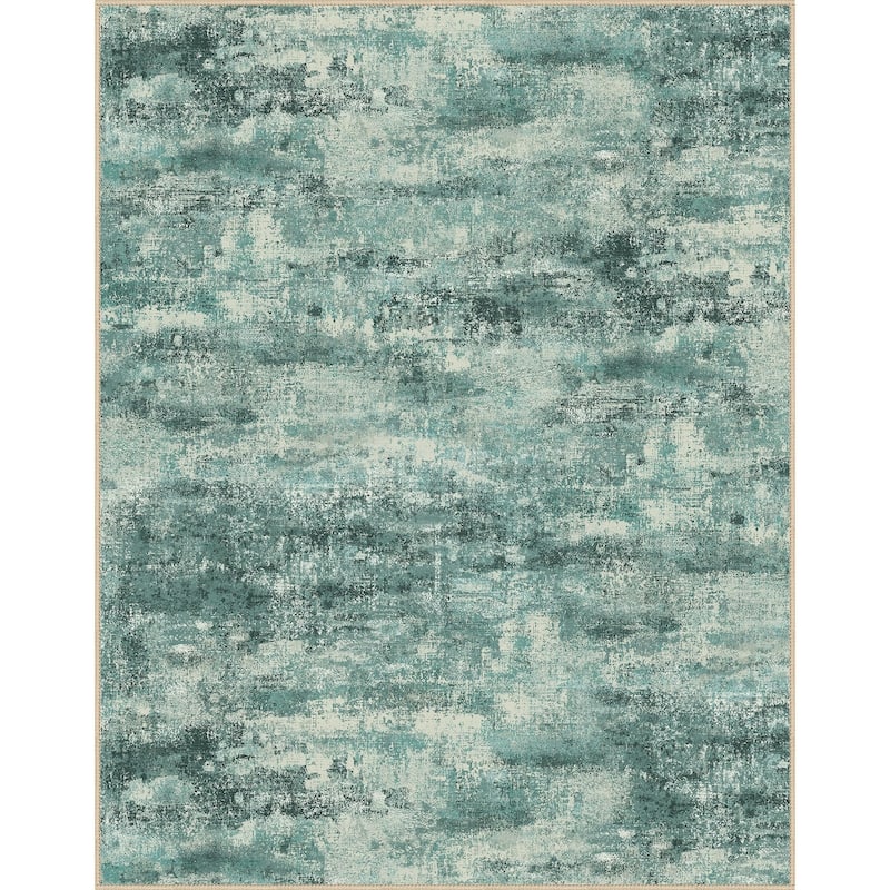 Mcow Modern Machine Washable Low Pile Lightweight Soft Print Area Rugs