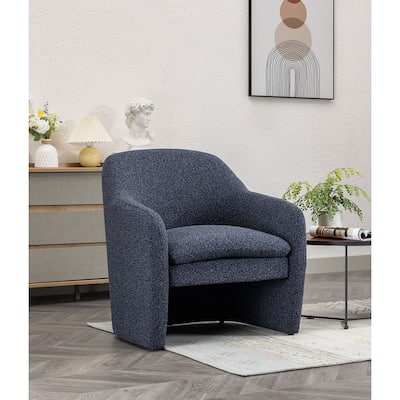 Porthos Home Qidri Sherpa Fabric Barrel Accent Chair with Thick Seat Cushion