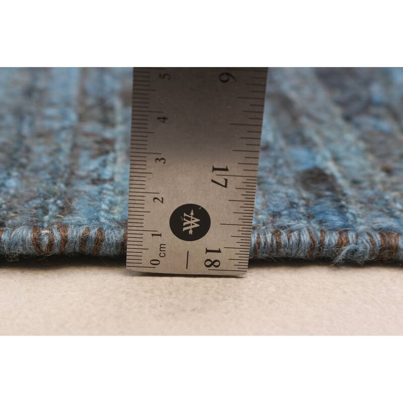 ECARPETGALLERY Hand-knotted Finest Peshawar Ziegler Blue Wool Rug - 9'4 x 12'10