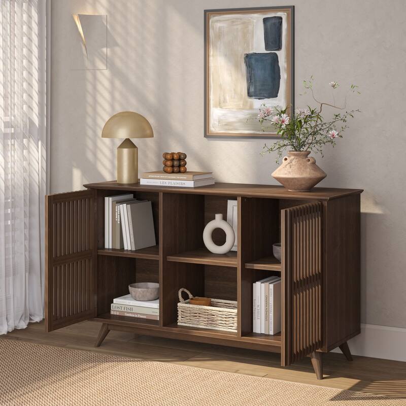 Plank and Beam Mid-Century Modern 2-Door TV Stand