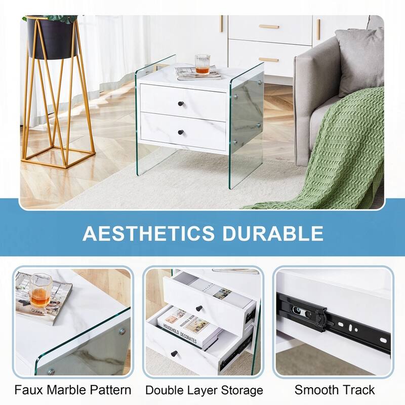 Bedside table with drawers