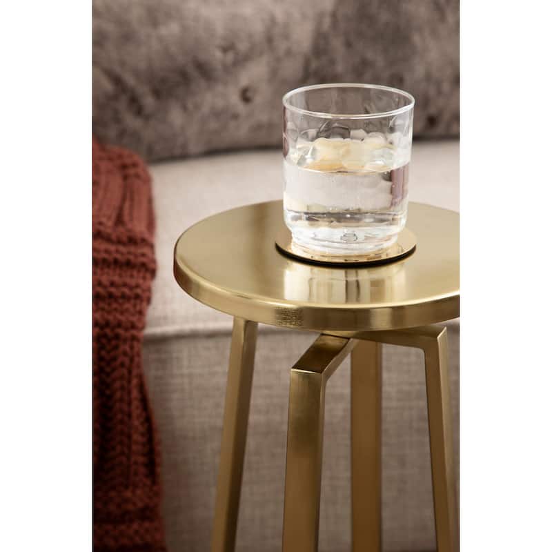 Kate and Laurel Zia Metal Drink Table - 9x9x23
