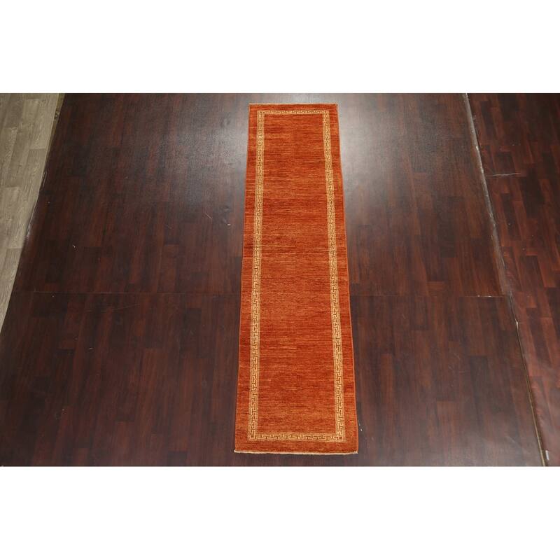 Gabbeh Kashkoli Hallway Runner Rug Hand-knotted Oriental Wool Carpet - 2'8" x 9'10"