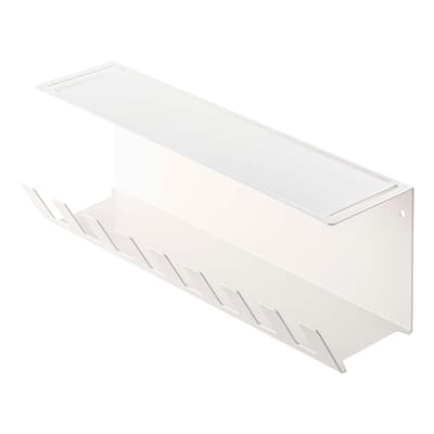 Yamazaki Home Under-Desk Cable Organizer, Steel - L 4.1 x W 13.4 x H 4.7 inches