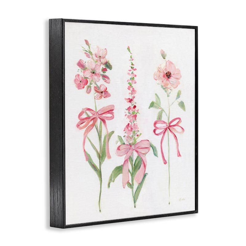 Stupell Pink Cottage Floral Sprigs Framed Giclee Art Design By Sally Swatland